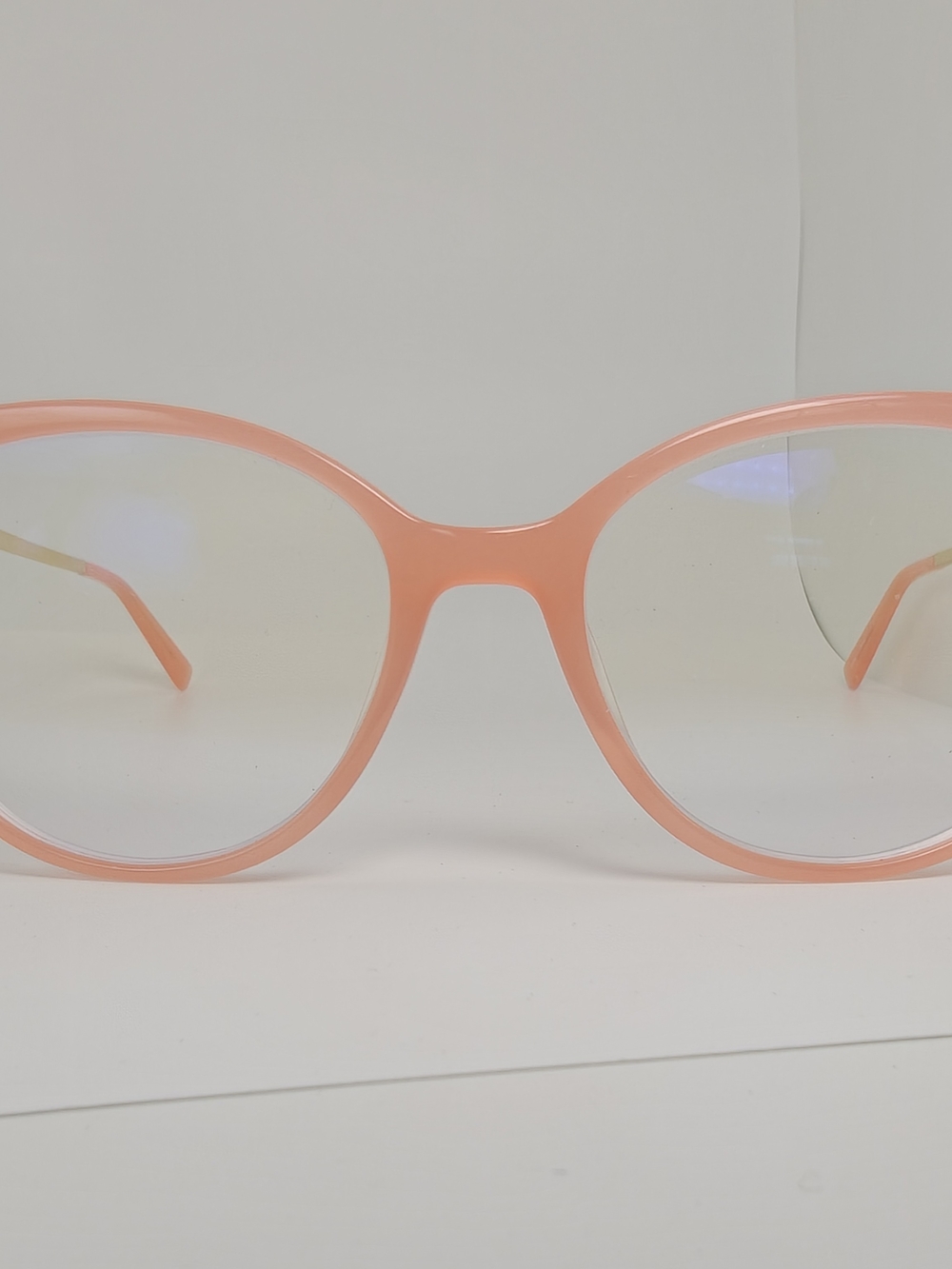 Attitude. Peach Oversized Round Women's Fashion Glasses